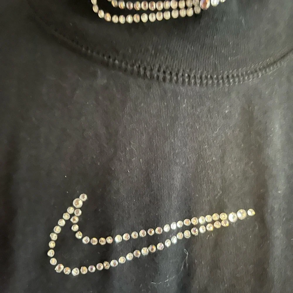 Nike black loose fit long sleeve tee. With Nike crystal swoosh. - Picture 3 of 5